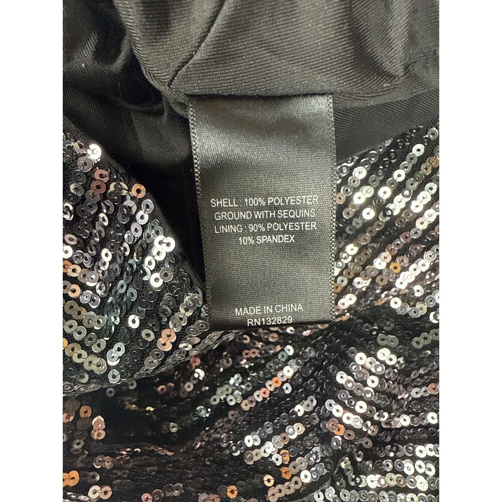 Revolve X Michael Costello Leanne sequin mini dress size S silver black - Picture 11 of 11